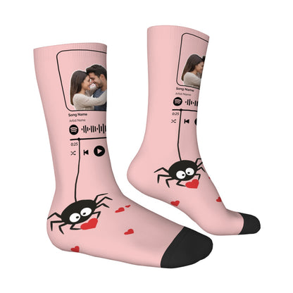 Music Customizable Valentine's Day Spider Couple Love Sock