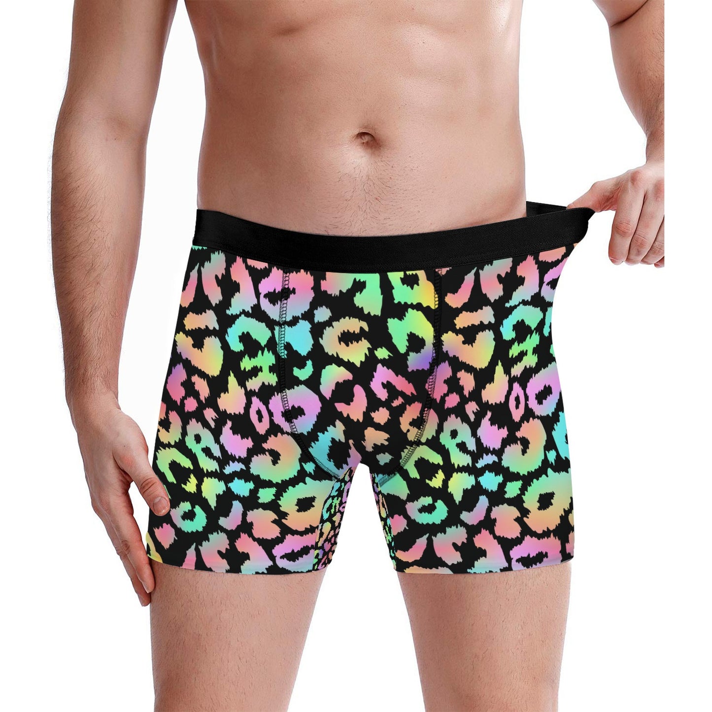 Custom Men's Underwear & Socks Set - Rainbow Circle Design