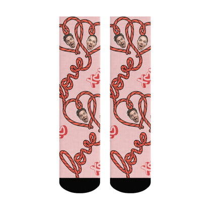 Personalized Valentine's Day Couple Love Heart Sock