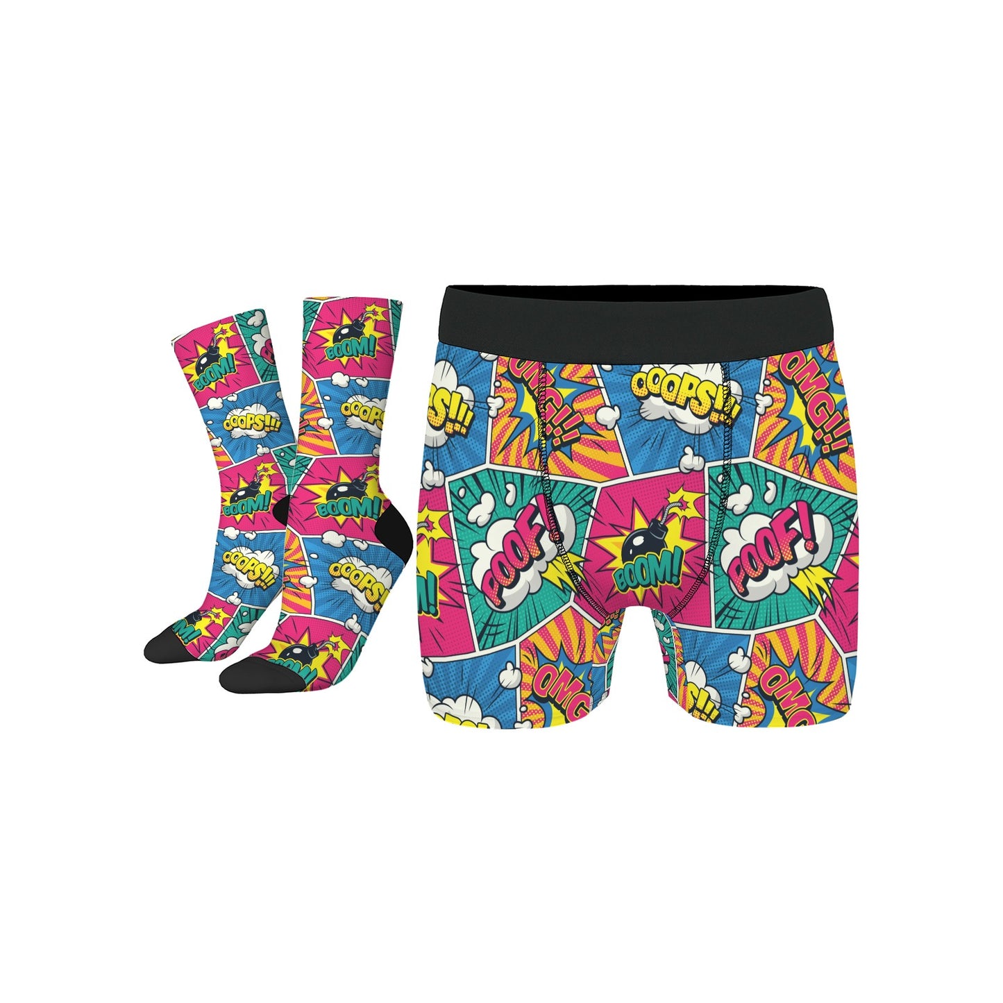 Custom Men's Underwear & Socks Set - Boom Design