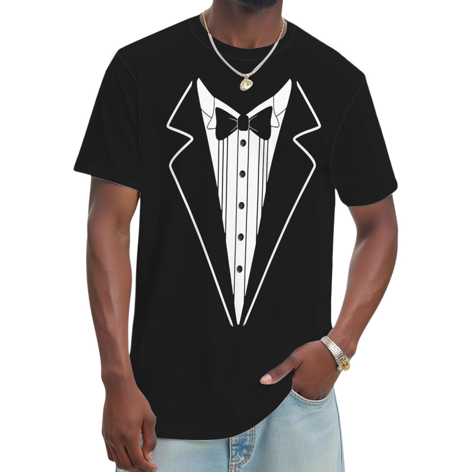 Tuxedo Wedding Fake Tux Bachelor Prom T-Shirt