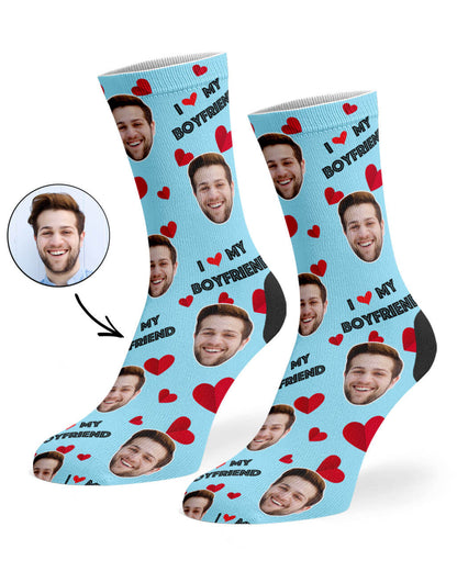 I Love My Boyfriend Socks