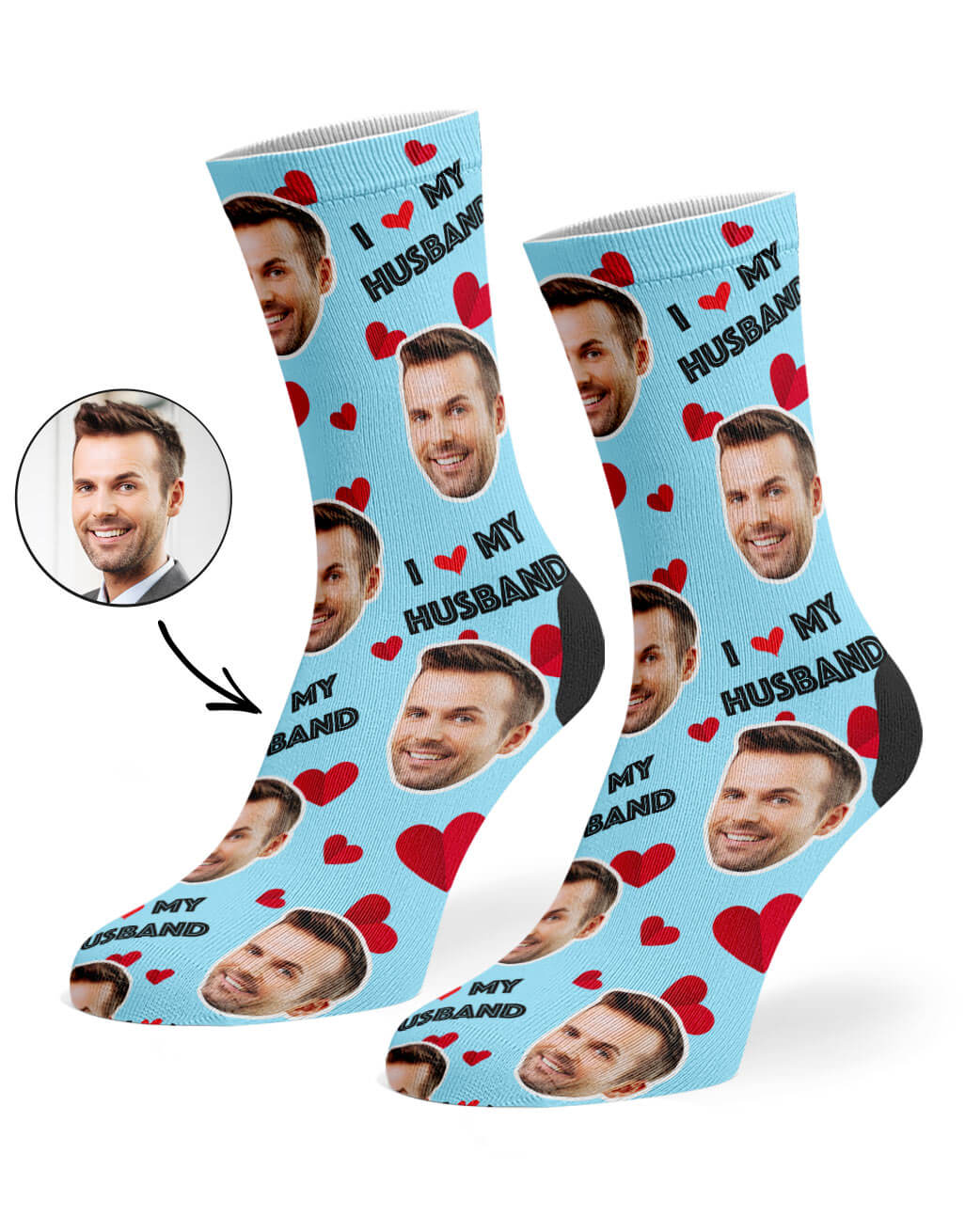 I Love My Husband Socks