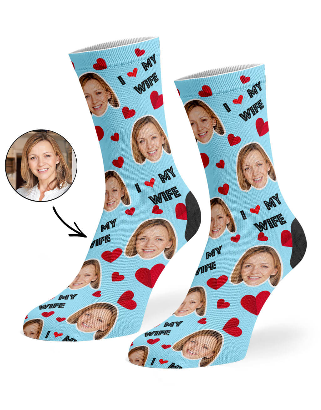 I Love My Wife Socks
