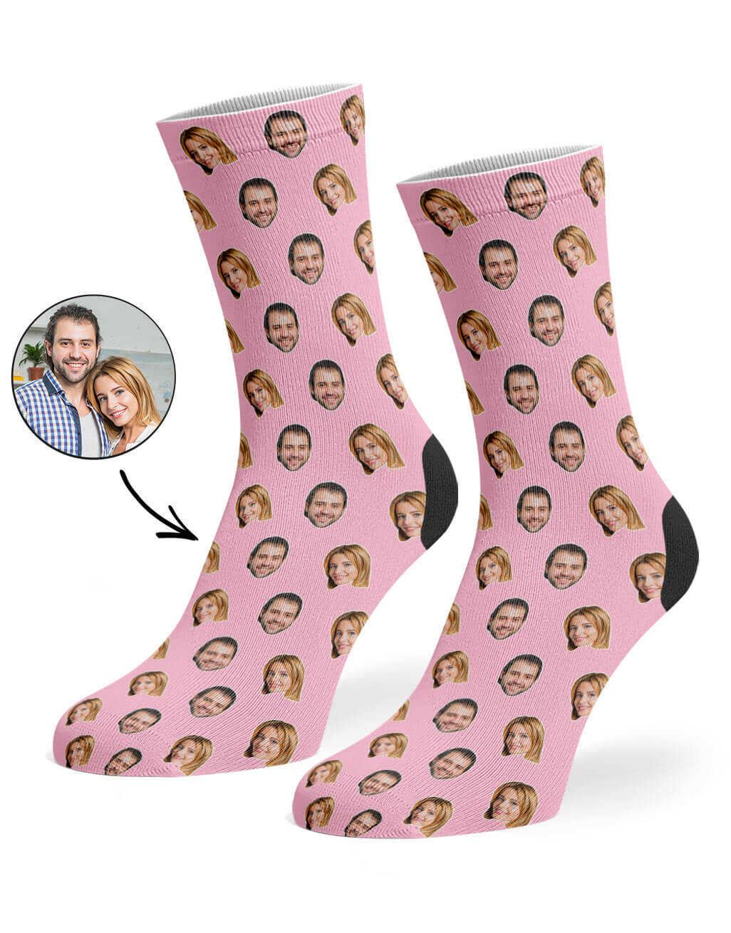 Couples Face Pattern Socks