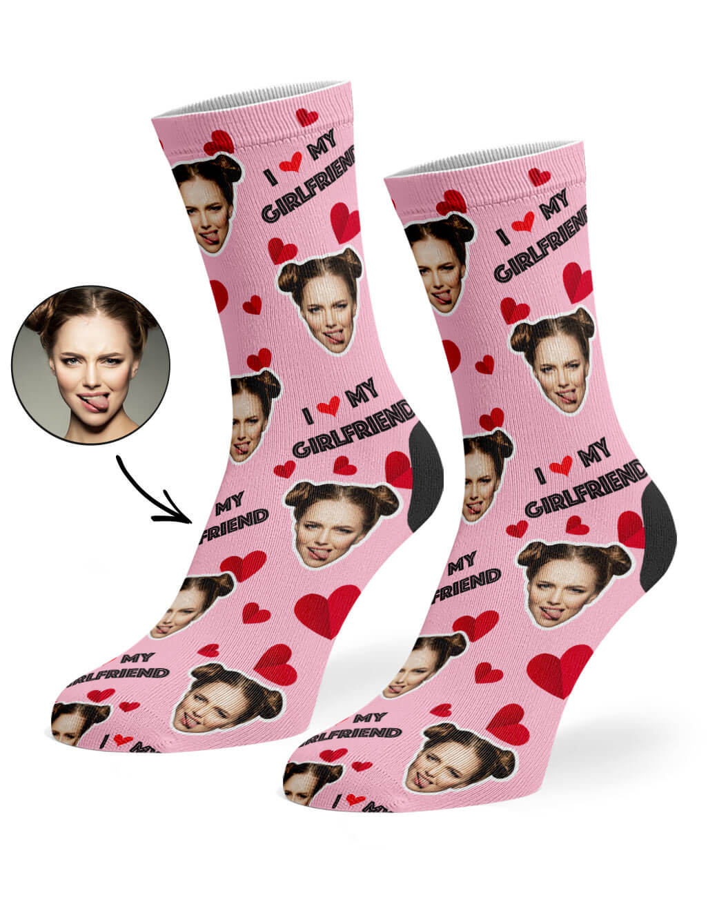 I Love My Girlfriend Socks