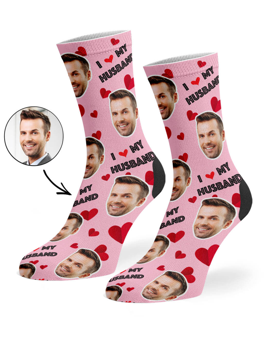 I Love My Husband Socks