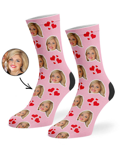 My Valentine Face Socks