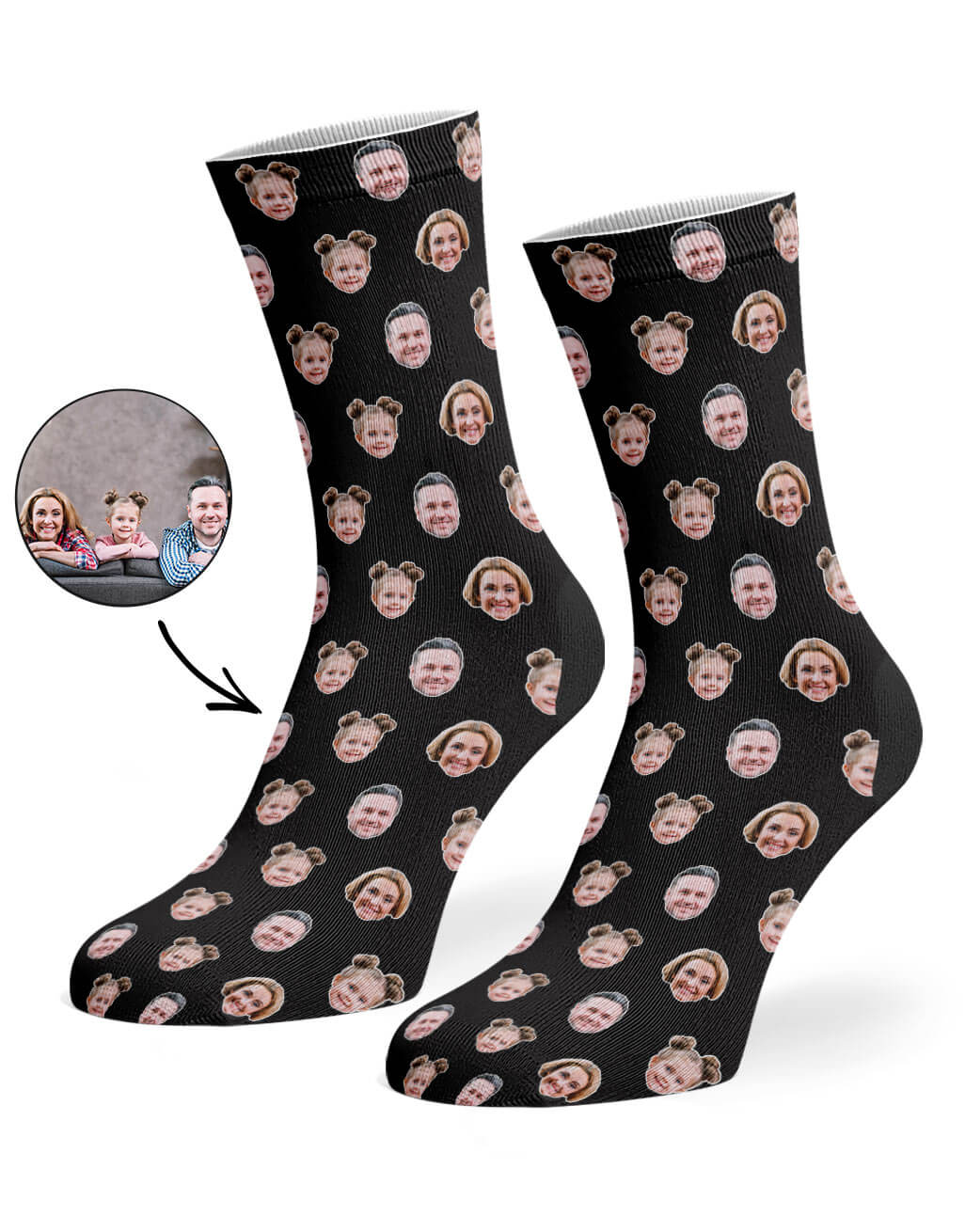Family Face Pattern Socks