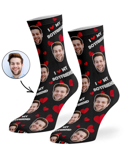 I Love My Boyfriend Socks