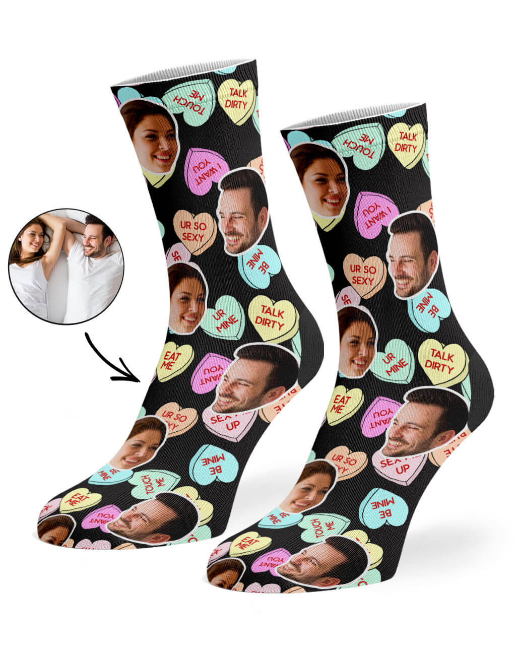 Naughty Love Hearts Socks