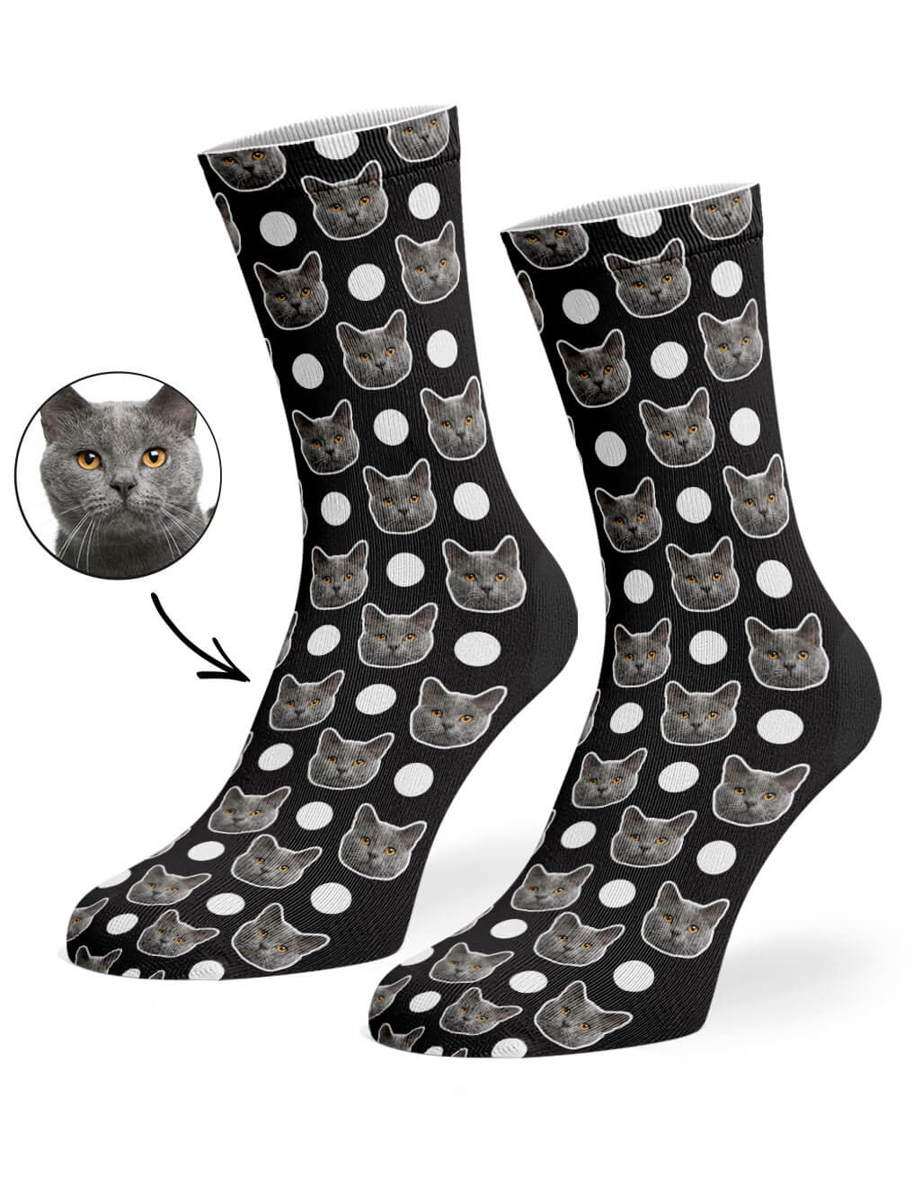 Polka Cat Socks