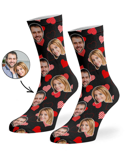 Retro Hearts Socks
