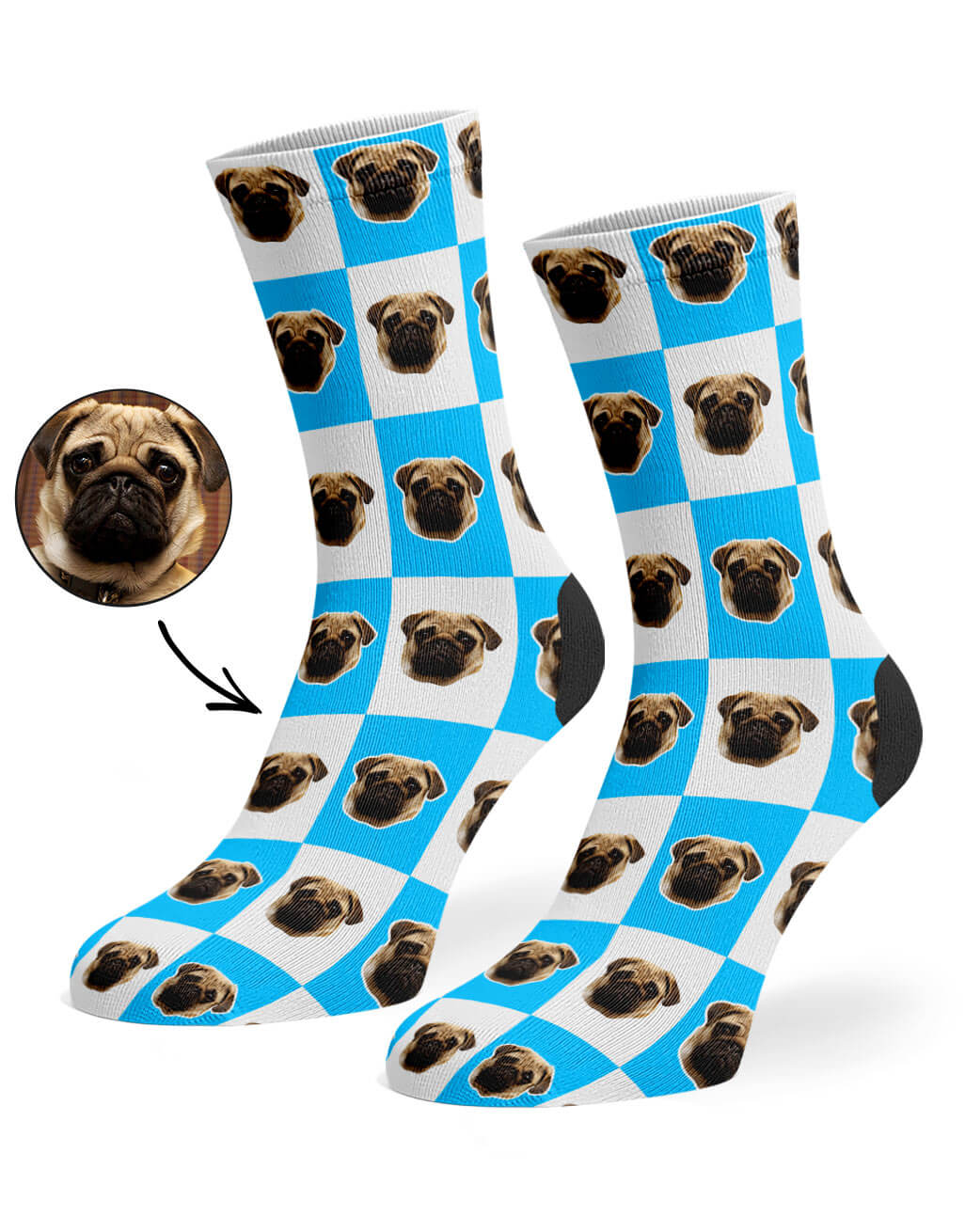 Chequered Dog Socks