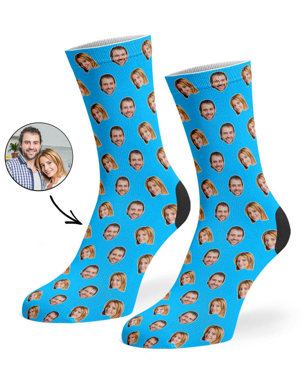 Couples Face Pattern Socks