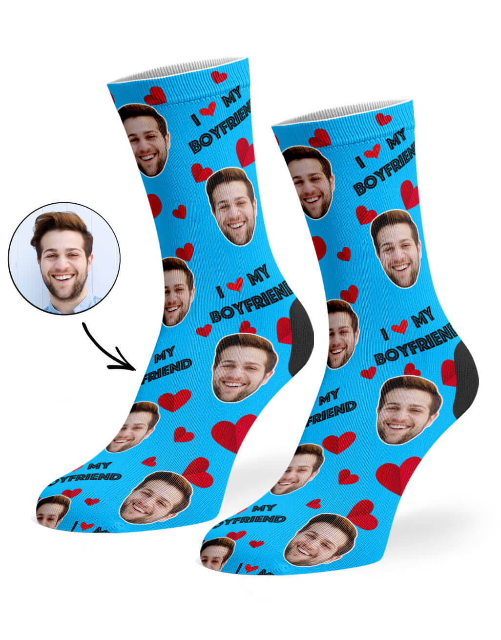 I Love My Boyfriend Socks
