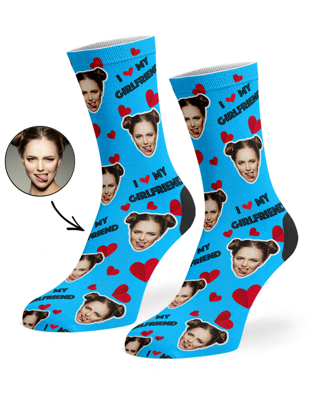 I Love My Girlfriend Socks