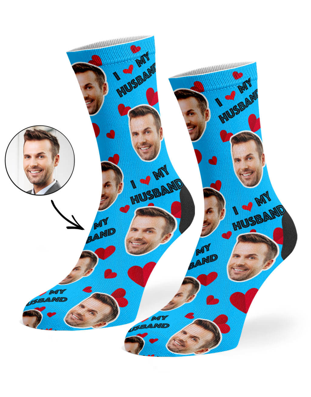 I Love My Husband Socks