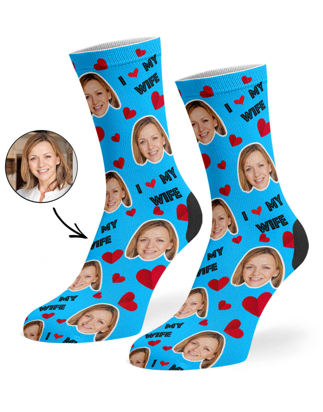I Love My Wife Socks