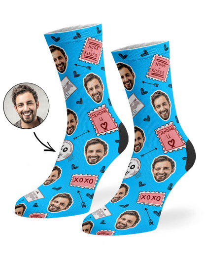 Love Stamp Face Socks
