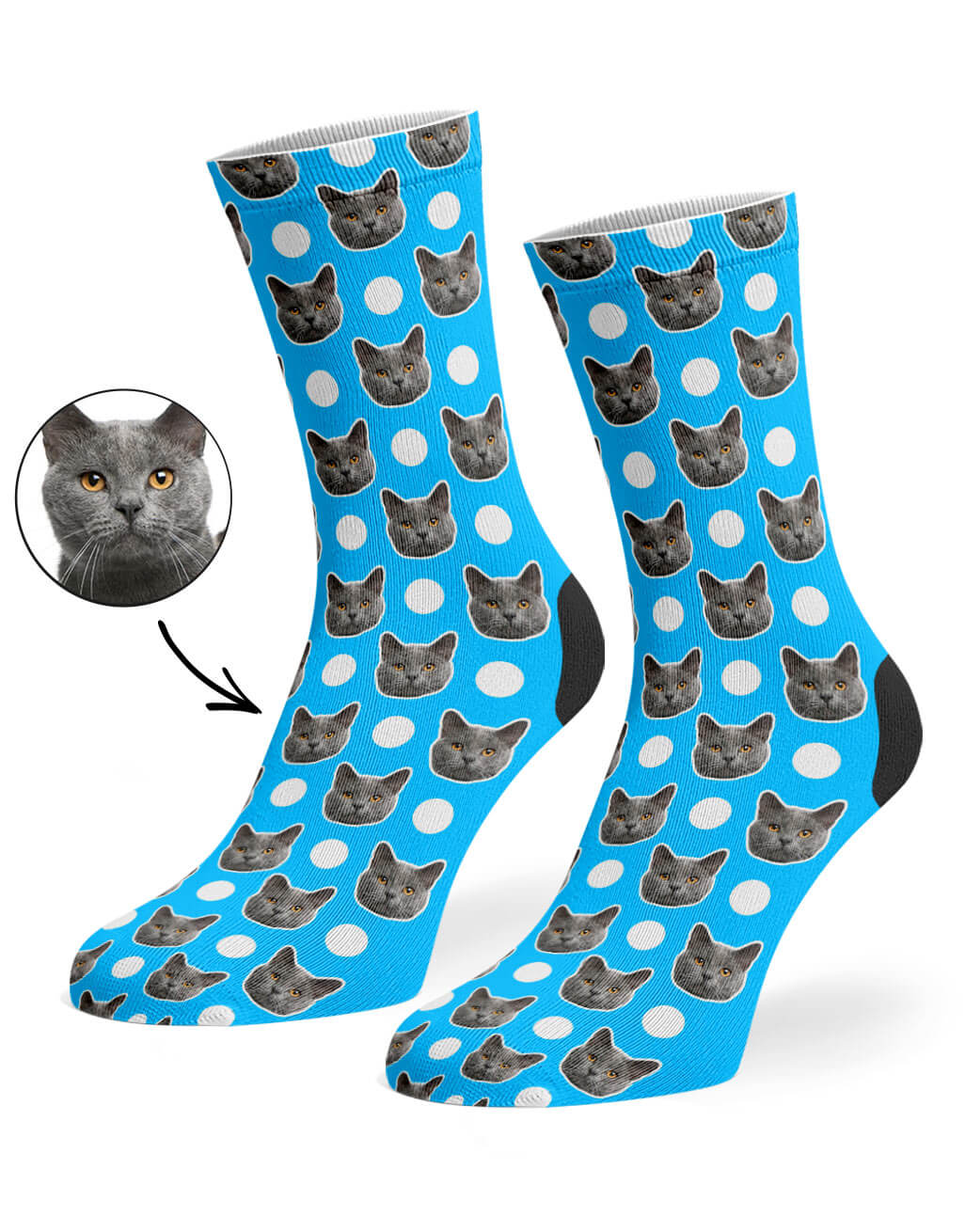 Polka Cat Socks
