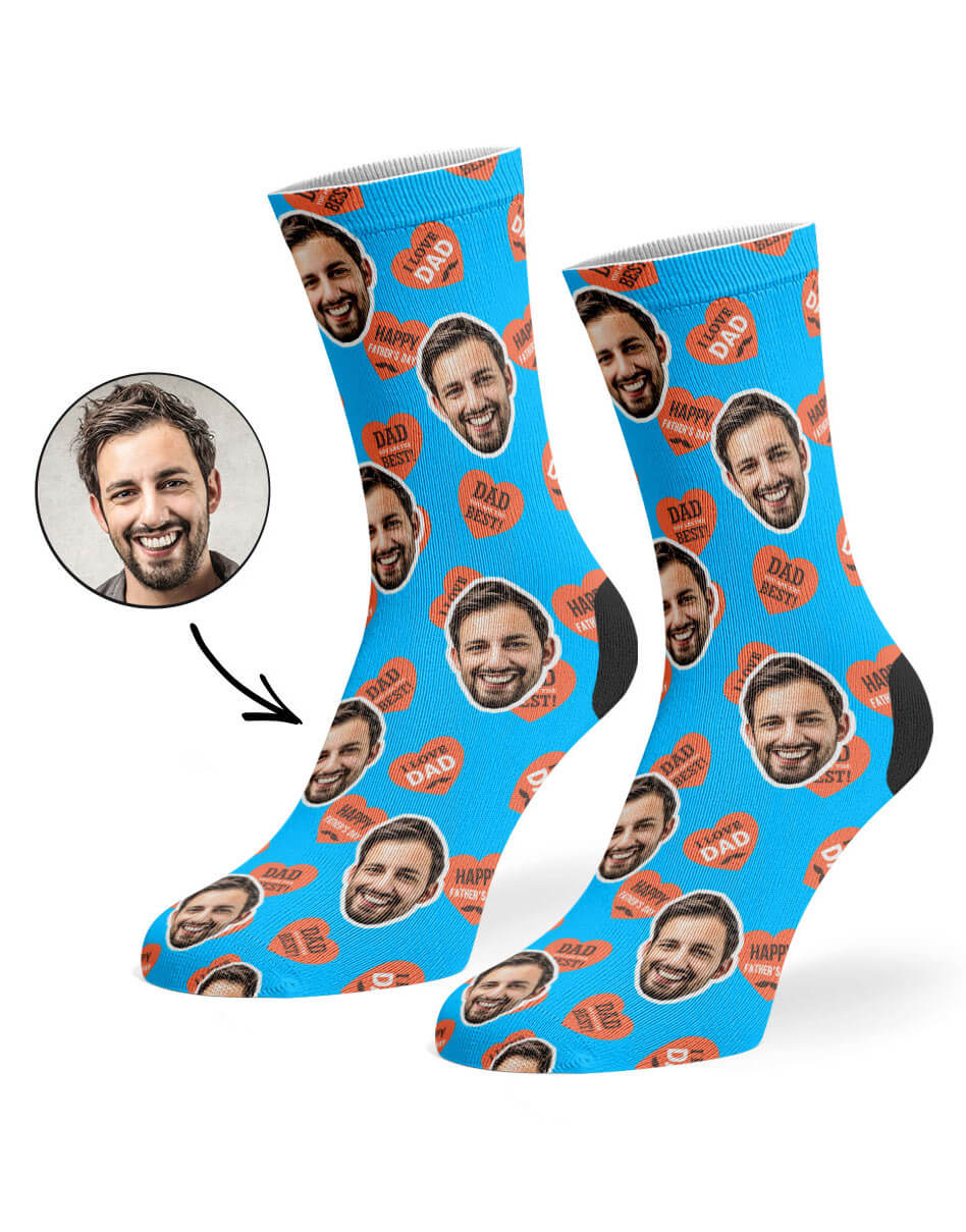 Dad Love Hearts Socks