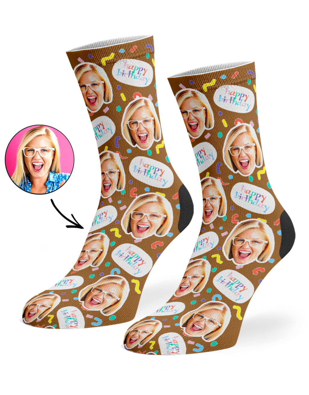 Birthday Squiggle Socks