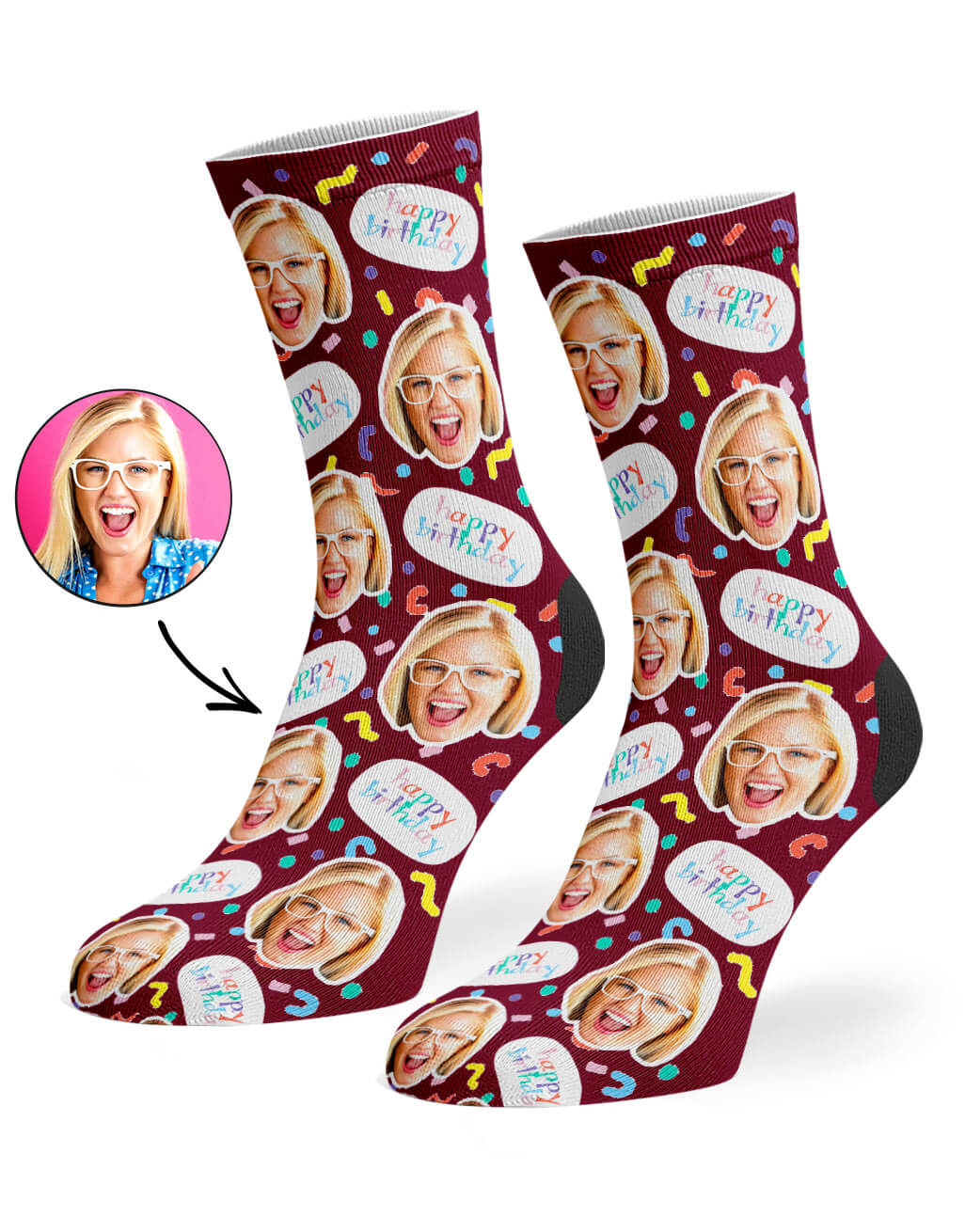 Birthday Squiggle Socks