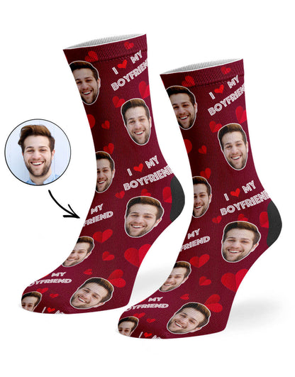 I Love My Boyfriend Socks