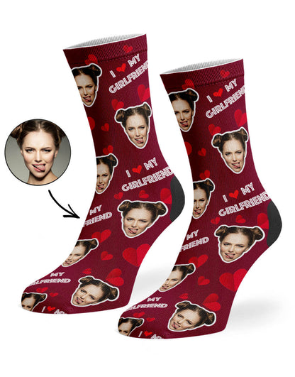 I Love My Girlfriend Socks