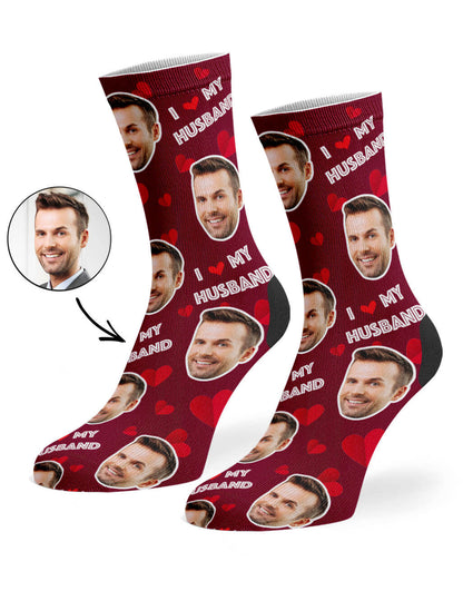 I Love My Husband Socks