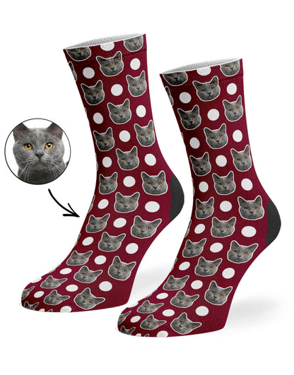 Polka Cat Socks