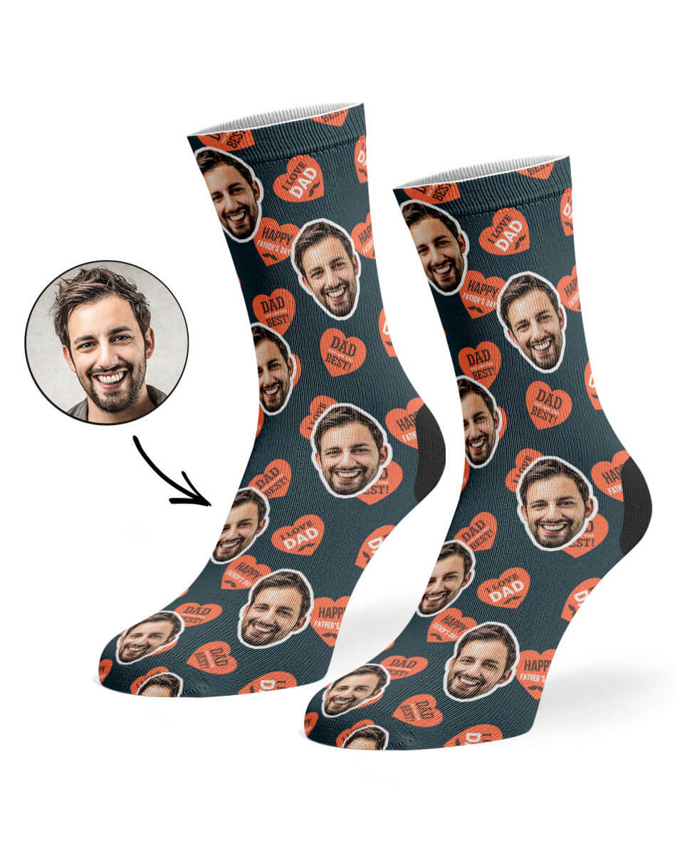 Dad Love Hearts Socks
