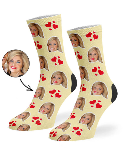 My Valentine Face Socks