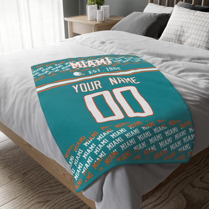 Custom Aqua Throw Blankets Miami City