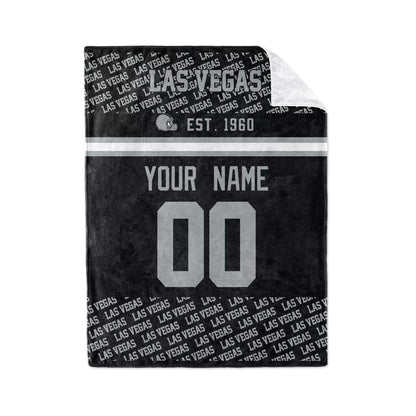 Custom Black Throw Blankets Las Vegas City