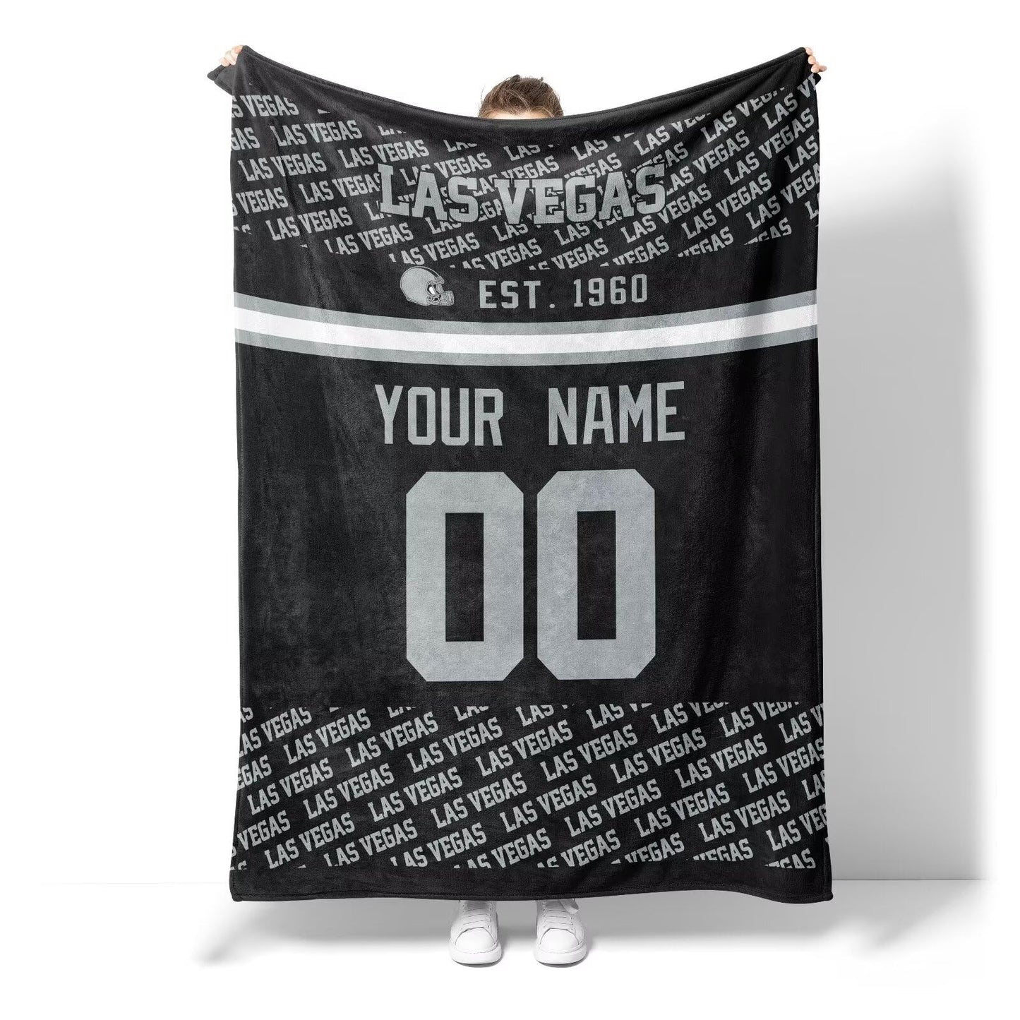 Custom Black Throw Blankets Las Vegas City