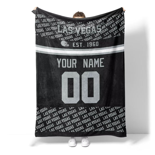 Custom Black Throw Blankets Las Vegas City