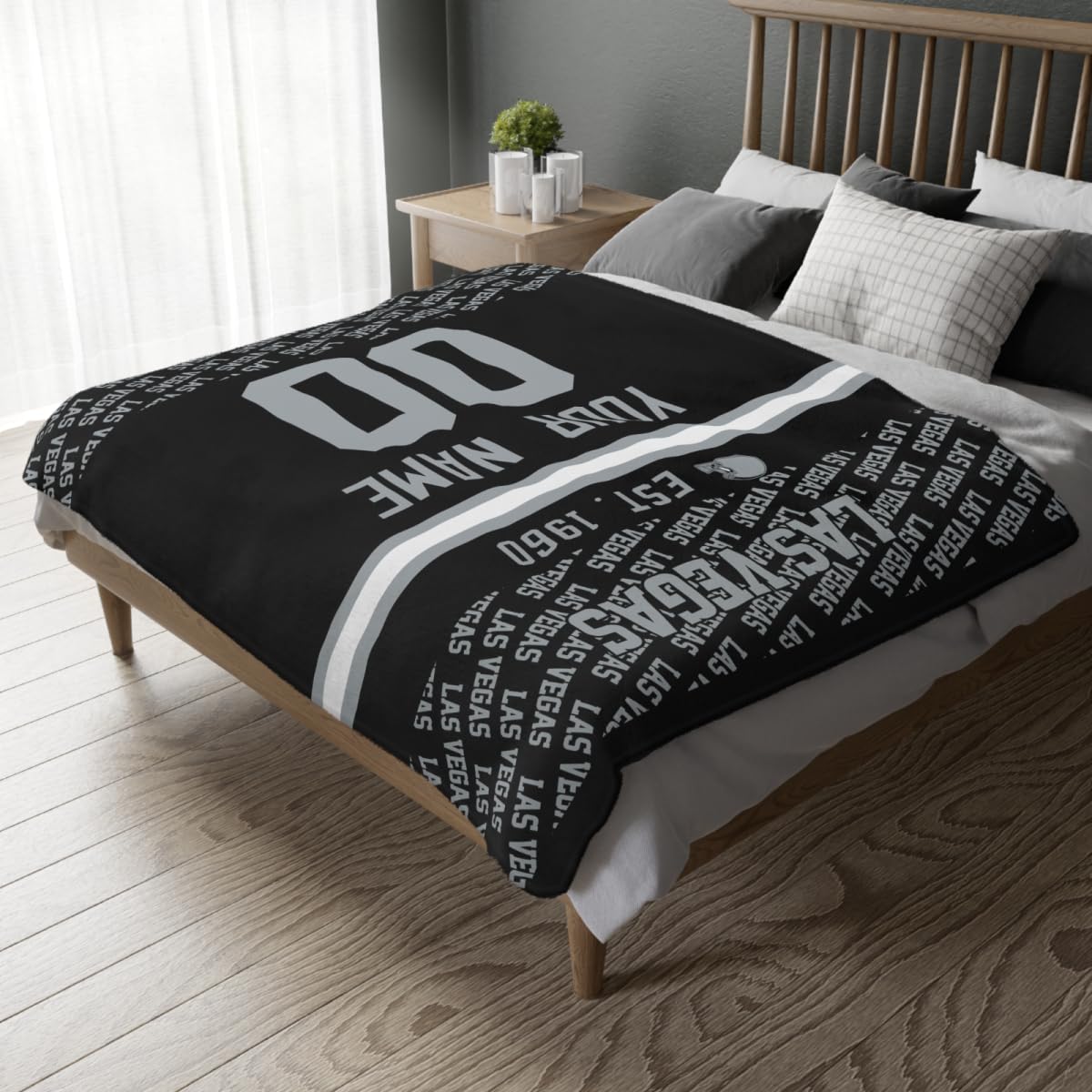 Custom Black Throw Blankets Las Vegas City