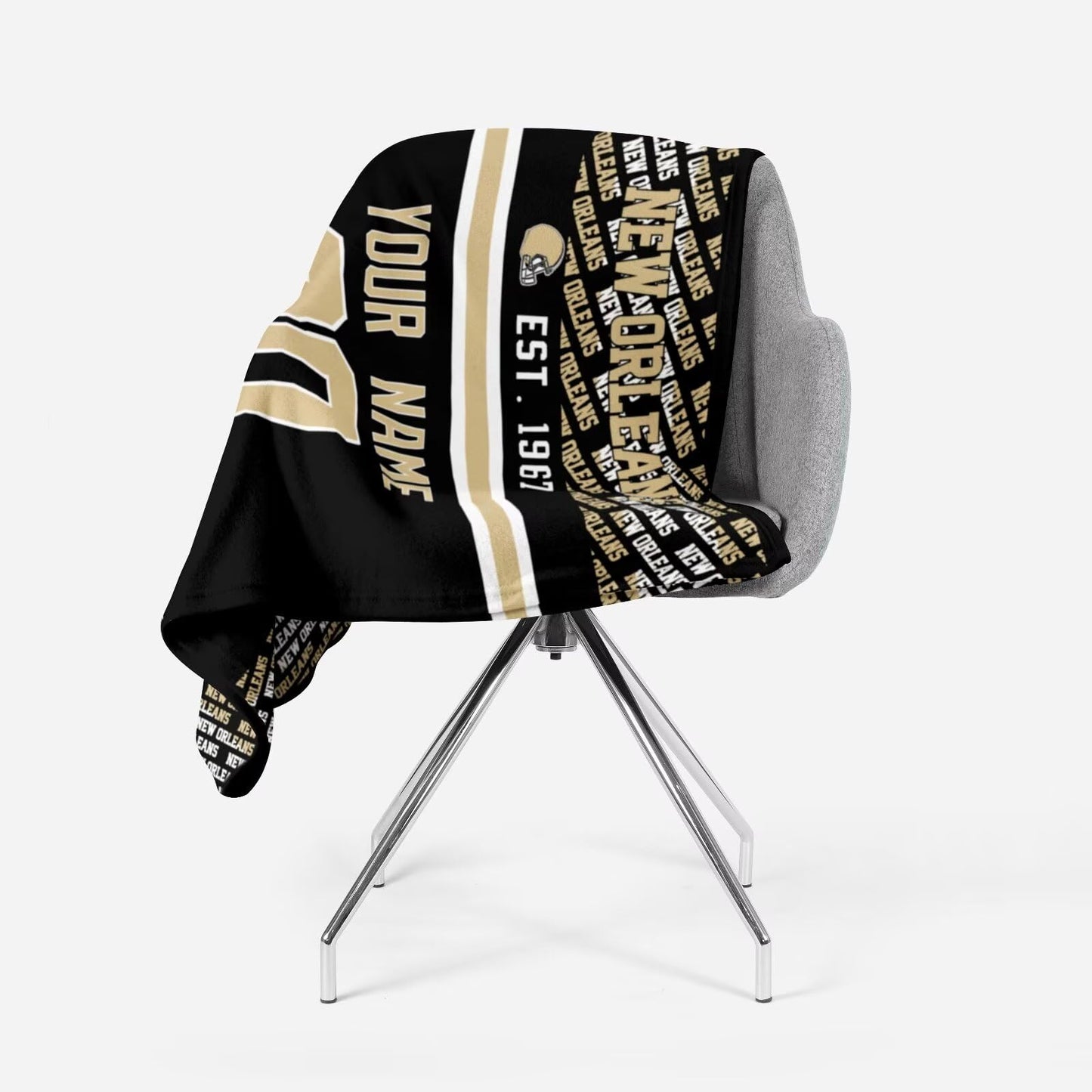 Custom Black Throw Blankets New Orleans City