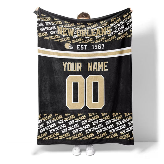 Custom Black Throw Blankets New Orleans City