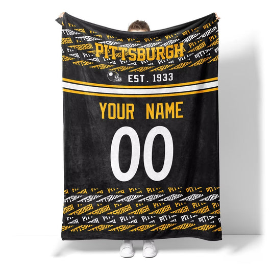 Custom Black Throw Blankets Pittsburgh City