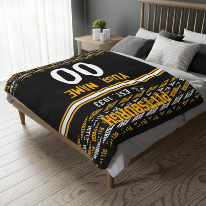 Custom Black Throw Blankets Pittsburgh City