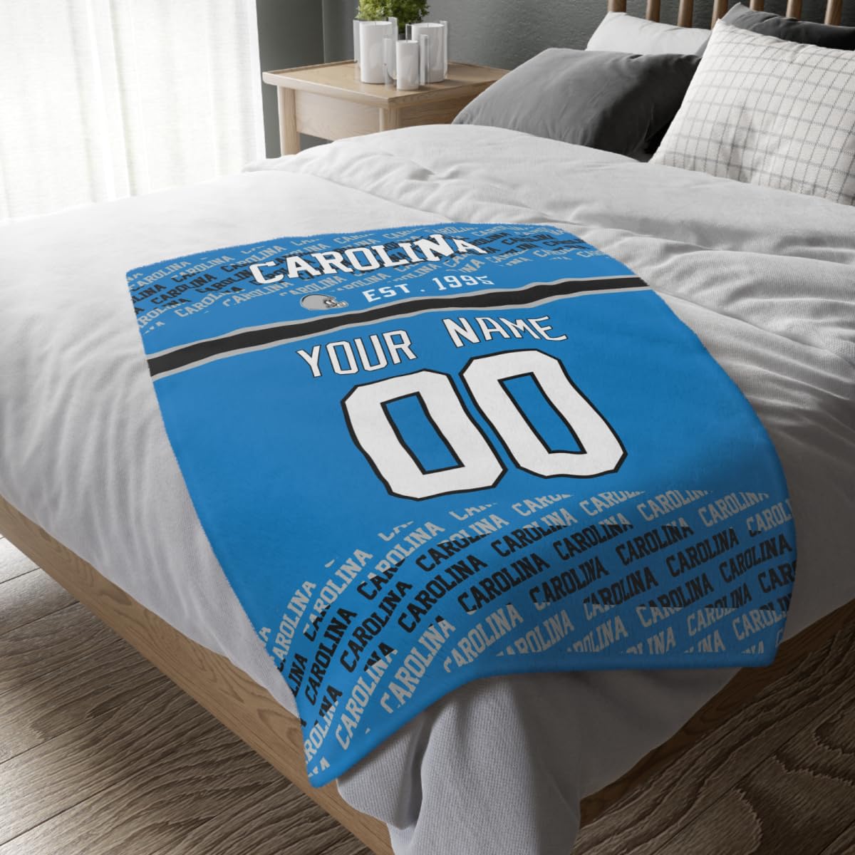 Custom Blue Throw Blankets Carolina City