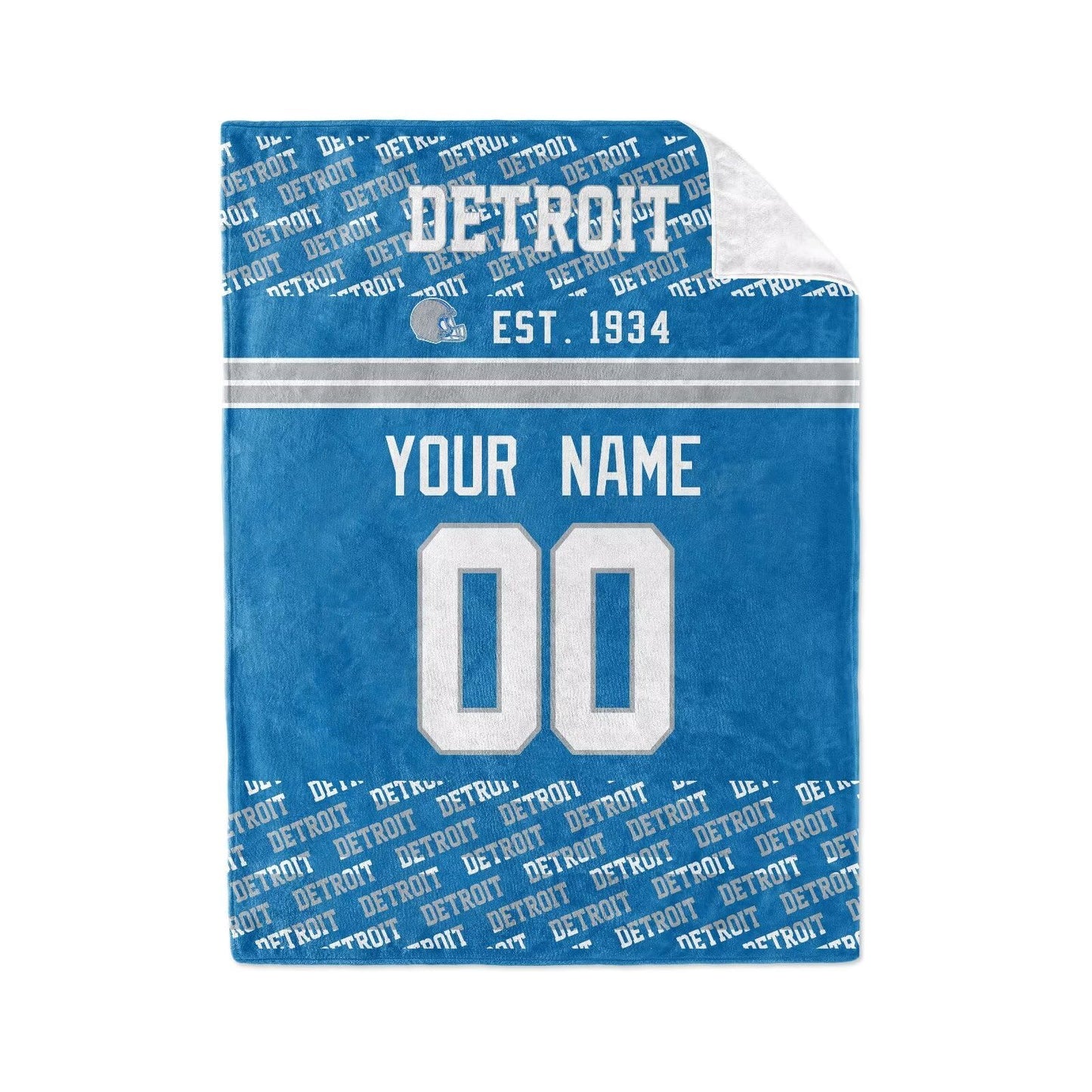 Custom Blue Throw Blankets Detroit City