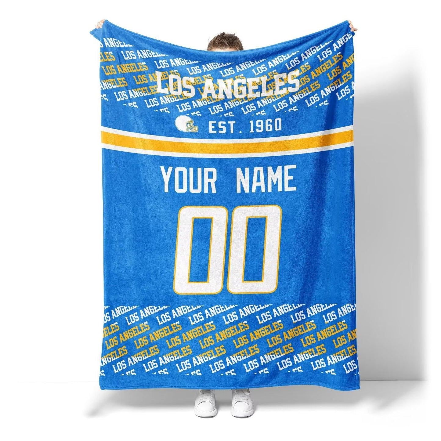 Custom Blue Throw Blankets Los Angeles City
