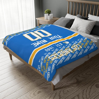 Custom Blue Throw Blankets Los Angeles City