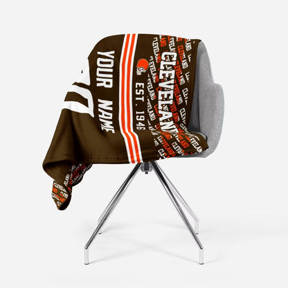 Custom Brown Throw Blankets Cleveland City