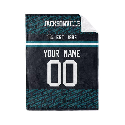 Custom Deep Navy Throw Blankets Jacksonville City