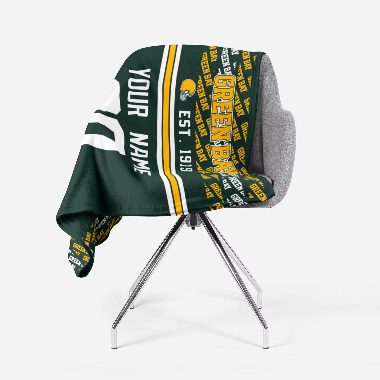 Custom Green Throw Blankets Green Bay City